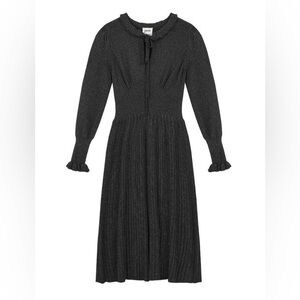 Fey Silver Metallic Knit Midaxi Dress